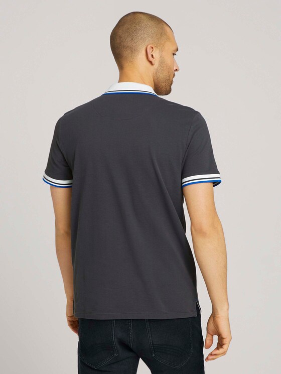 Poloshirt mit Print - Männer - Tarmac Grey Poloshirt mit Print - Männer - Tarmac Grey - 2 - TOM TAILOR
