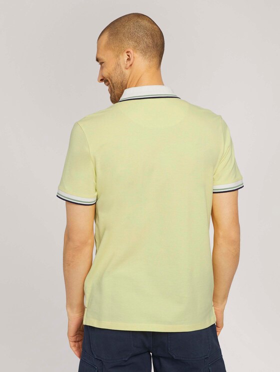 Poloshirt mit Print - Männer - pale straw yellow Poloshirt mit Print - Männer - pale straw yellow - 2 - TOM TAILOR