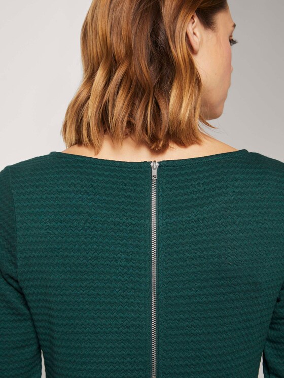 Strukturiertes Bodycon Kleid - Frauen - Deep Green Lake Strukturiertes Bodycon Kleid - Frauen - Deep Green Lake - 9 - TOM TAILOR Denim