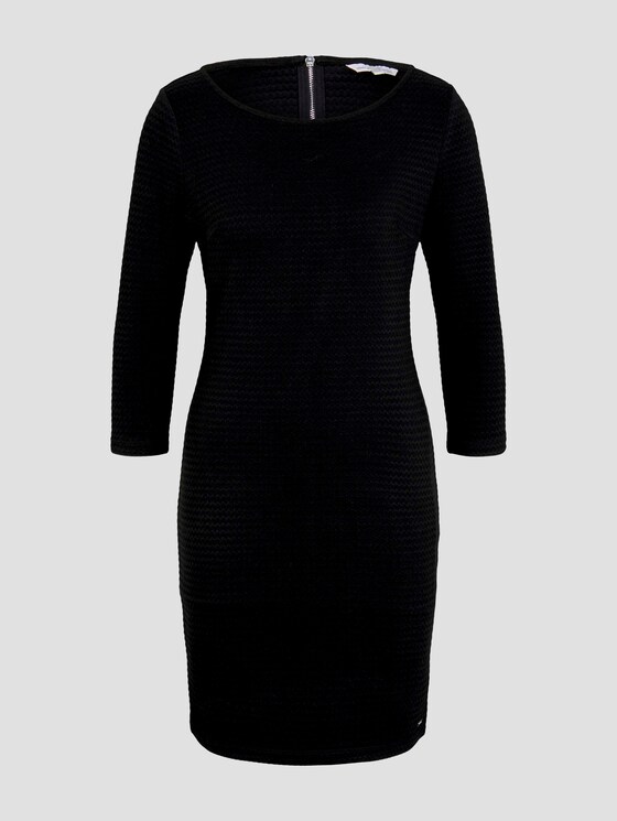 Strukturiertes Bodycon Kleid - Frauen - Deep Black Strukturiertes Bodycon Kleid - Frauen - Deep Black - 7 - TOM TAILOR Denim