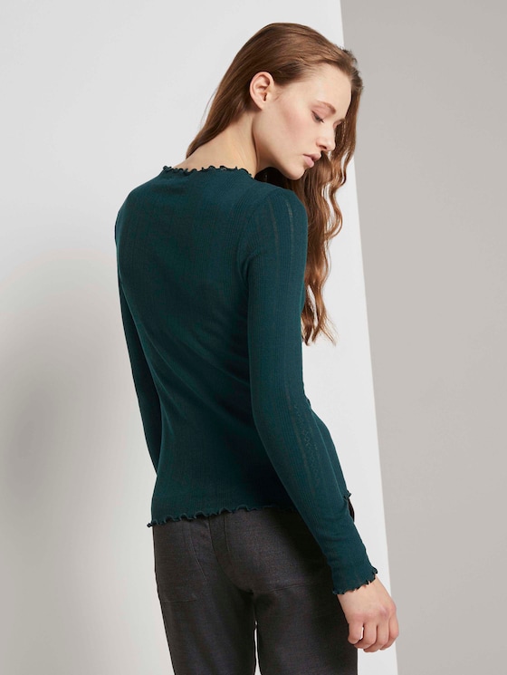 strukturiertes Langarmshirt - Frauen - Deep Green Lake strukturiertes Langarmshirt - Frauen - Deep Green Lake - 2 - TOM TAILOR Denim