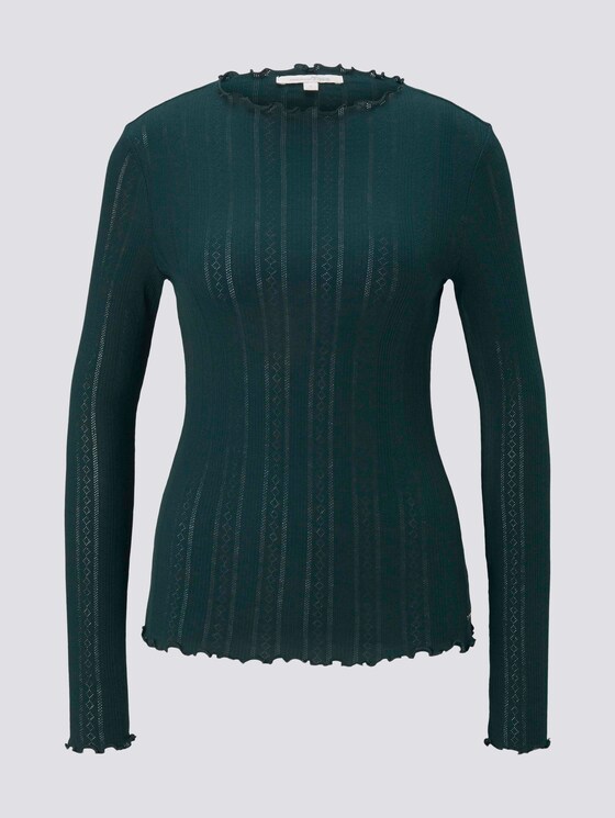 strukturiertes Langarmshirt - Frauen - Deep Green Lake strukturiertes Langarmshirt - Frauen - Deep Green Lake - 7 - TOM TAILOR Denim