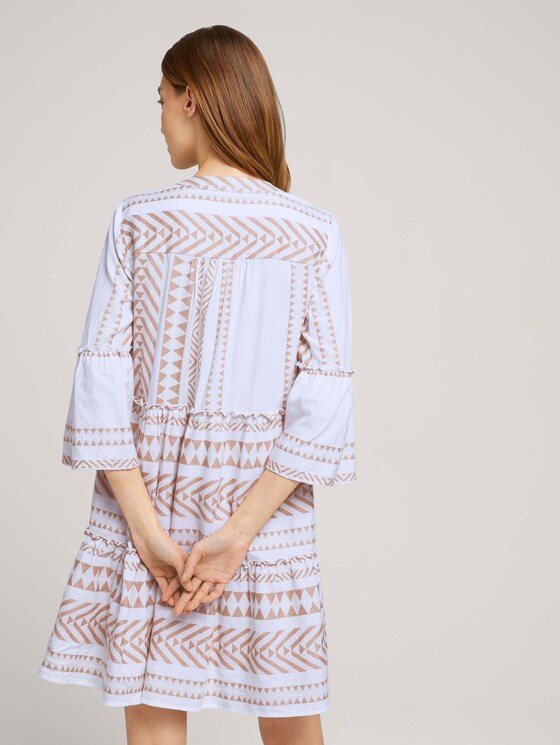 Gemustertes Boho-Kleid mit Volants - Frauen - desert linen Gemustertes Boho-Kleid mit Volants - Frauen - desert linen - 2 - TOM TAILOR