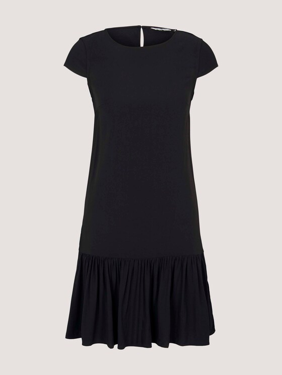 Kurzes Kleid mit Volant - Frauen - deep black Kurzes Kleid mit Volant - Frauen - deep black - 7 - TOM TAILOR