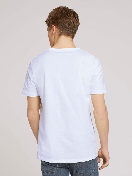 Print T-Shirt mit Bio-Baumwolle - Männer - White Print T-Shirt mit Bio-Baumwolle - Männer - White - 2 - TOM TAILOR Denim
