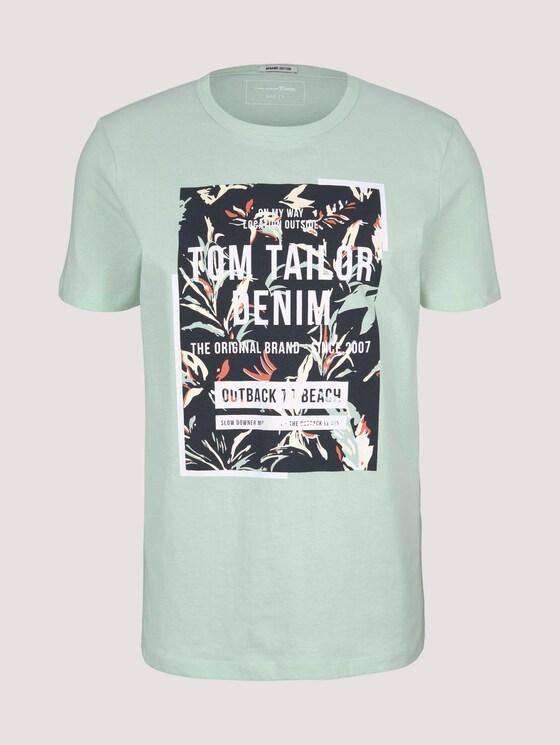 Print T-Shirt mit Bio-Baumwolle - Männer - smooth green Print T-Shirt mit Bio-Baumwolle - Männer - smooth green - 7 - TOM TAILOR Denim