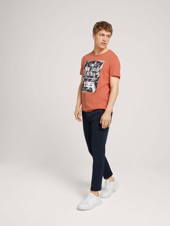 Print T-Shirt mit Bio-Baumwolle - Männer - orange lobster Print T-Shirt mit Bio-Baumwolle - Männer - orange lobster - 3 - TOM TAILOR Denim