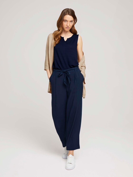 Strukturiertes Top - Frauen - Sky Captain Blue Strukturiertes Top - Frauen - Sky Captain Blue - 3 - TOM TAILOR