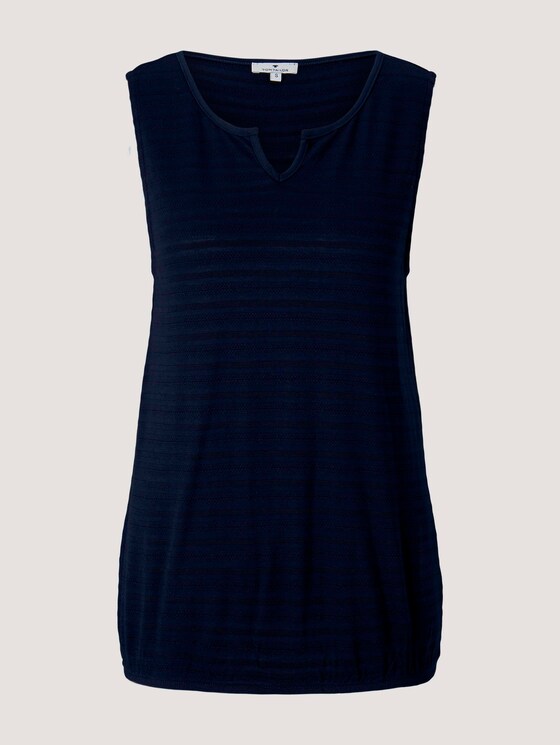 Strukturiertes Top - Frauen - Sky Captain Blue Strukturiertes Top - Frauen - Sky Captain Blue - 7 - TOM TAILOR