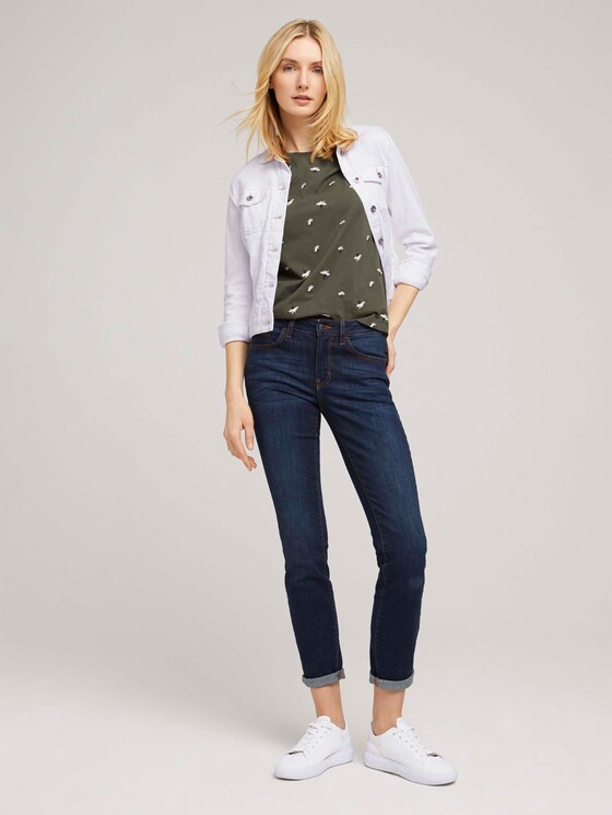 T-Shirt mit Bio-Baumwolle - Frauen - khaki floral embroidery T-Shirt mit Bio-Baumwolle - Frauen - khaki floral embroidery - 3 - TOM TAILOR