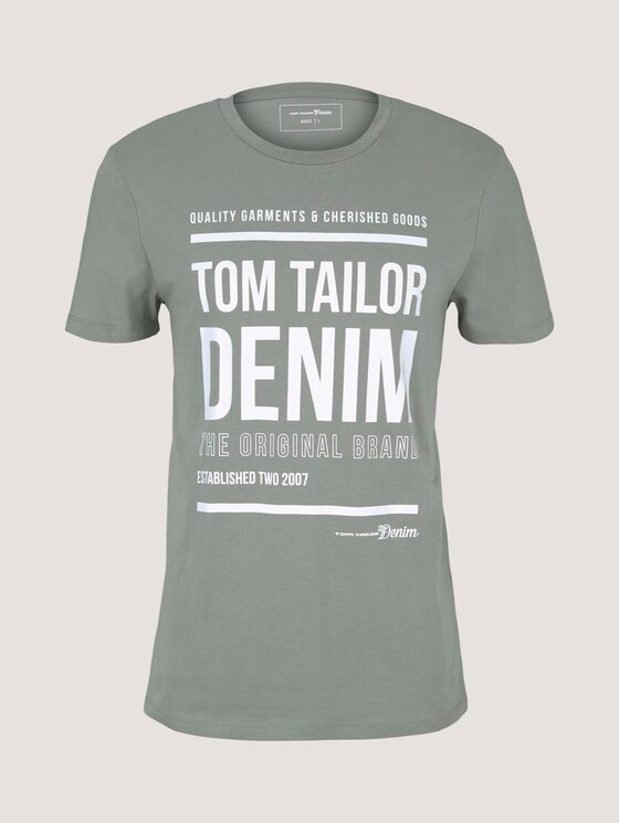 T-Shirt mit Print - Männer - Greyish Shadow Olive T-Shirt mit Print - Männer - Greyish Shadow Olive - 7 - TOM TAILOR Denim