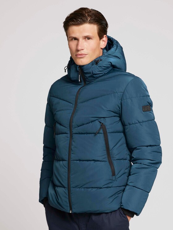 Gesteppte Jacke mit recyceltem Polyester - Männer - Dark Petrol Gesteppte Jacke mit recyceltem Polyester - Männer - Dark Petrol - 1 - TOM TAILOR Denim