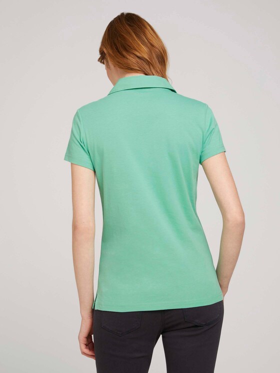 Poloshirt met kleine logoprint - Vrouwen - soft leaf green Poloshirt met kleine logoprint - Vrouwen - soft leaf green - 2 - TOM TAILOR