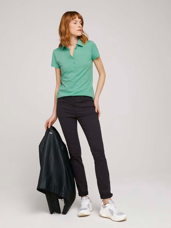 Poloshirt met kleine logoprint - Vrouwen - soft leaf green Poloshirt met kleine logoprint - Vrouwen - soft leaf green - 3 - TOM TAILOR