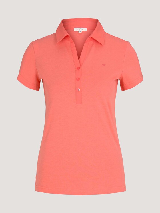 Poloshirt mit kleinem Logoprint - Frauen - strong peach tone Poloshirt mit kleinem Logoprint - Frauen - strong peach tone - 7 - TOM TAILOR