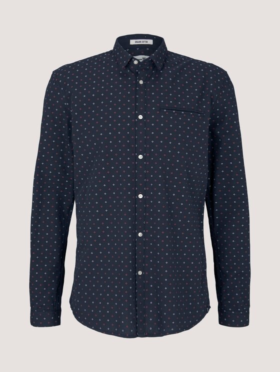 gemustertes Hemd - Männer - navy two tone dot clipper gemustertes Hemd - Männer - navy two tone dot clipper - 7 - TOM TAILOR Denim