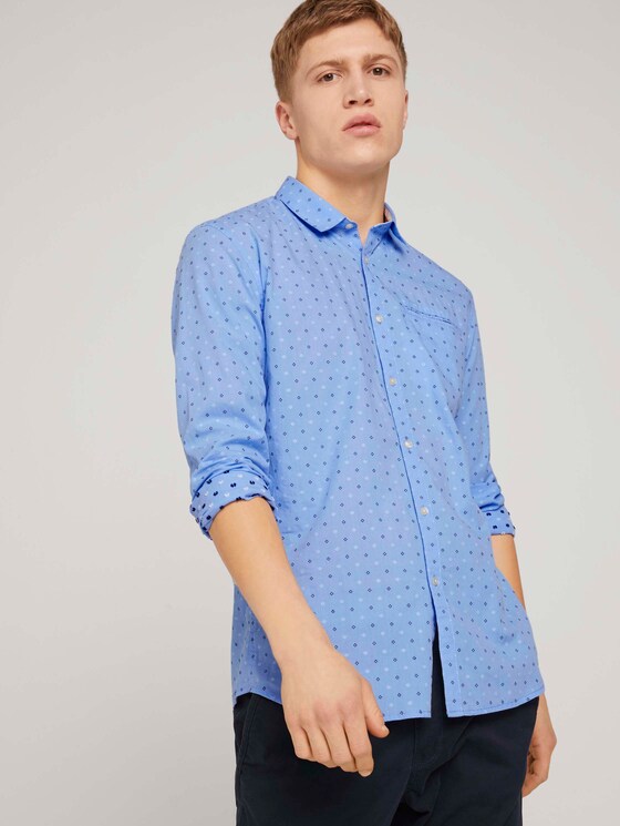 gemustertes Hemd - Männer - light blue dot clipper gemustertes Hemd - Männer - light blue dot clipper - 5 - TOM TAILOR Denim
