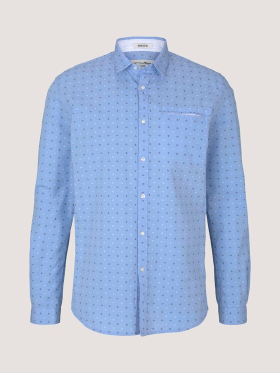 gemustertes Hemd - Männer - light blue dot clipper gemustertes Hemd - Männer - light blue dot clipper - 7 - TOM TAILOR Denim