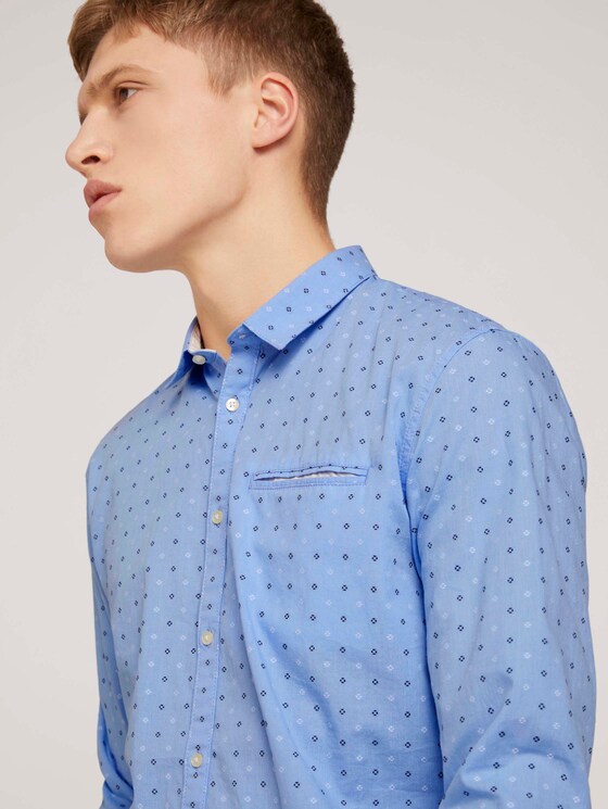 gemustertes Hemd - Männer - light blue dot clipper gemustertes Hemd - Männer - light blue dot clipper - 9 - TOM TAILOR Denim