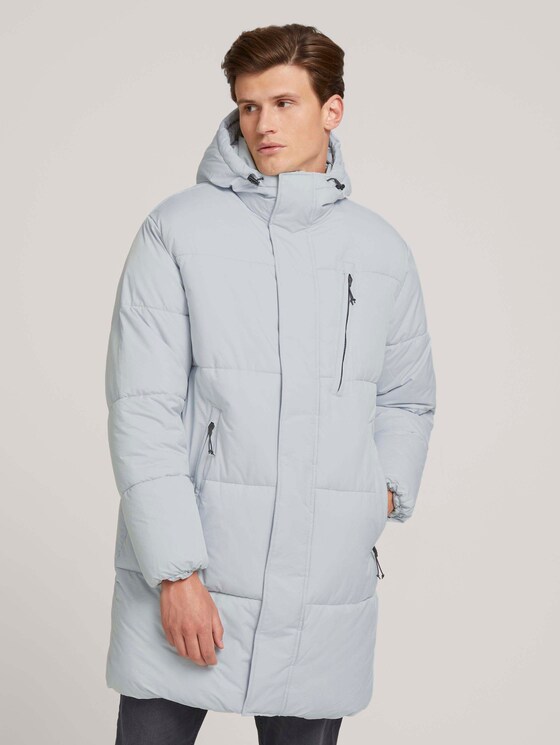 gewatteerde jas met gerecycleerd polyester - Mannen - Pearl Blue Grey gewatteerde jas met gerecycleerd polyester - Mannen - Pearl Blue Grey - 1 - TOM TAILOR Denim