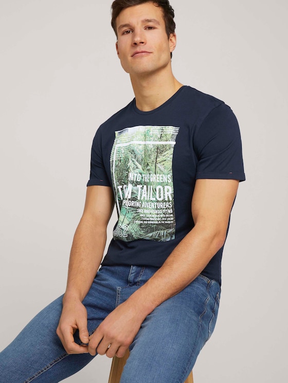 T-Shirt mit Print - Männer - Dark Blue T-Shirt mit Print - Männer - Dark Blue - 5 - TOM TAILOR