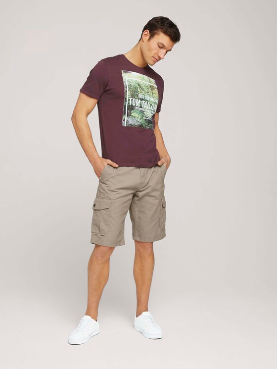 T-Shirt mit Print - Männer - Dusty Wildberry Red T-Shirt mit Print - Männer - Dusty Wildberry Red - 3 - TOM TAILOR