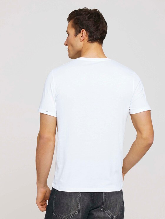T-Shirt mit Print - Männer - White T-Shirt mit Print - Männer - White - 2 - TOM TAILOR
