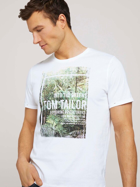 T-Shirt mit Print - Männer - White T-Shirt mit Print - Männer - White - 9 - TOM TAILOR
