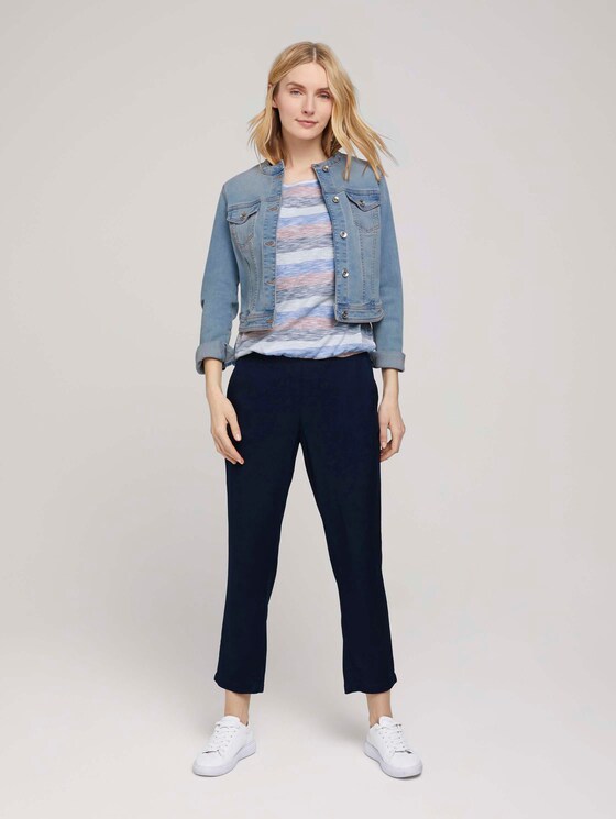 Gestreept T-shirt - Vrouwen - blue multicolor stripe Gestreept T-shirt - Vrouwen - blue multicolor stripe - 3 - TOM TAILOR