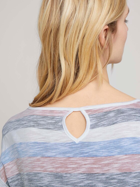 Gestreept T-shirt - Vrouwen - blue multicolor stripe Gestreept T-shirt - Vrouwen - blue multicolor stripe - 9 - TOM TAILOR