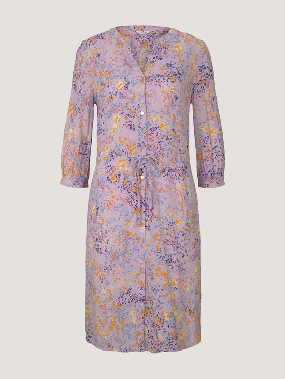 Blusenkleid mit Blumenmuster - Frauen - lilac yellow flower design Blusenkleid mit Blumenmuster - Frauen - lilac yellow flower design - 7 - TOM TAILOR