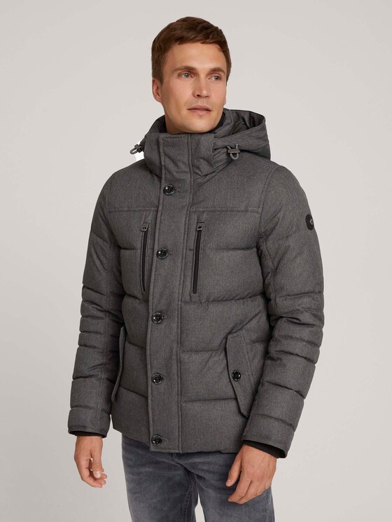 gesteppte Jacke - Männer - grey garment dye structure gesteppte Jacke - Männer - grey garment dye structure - 1 - TOM TAILOR