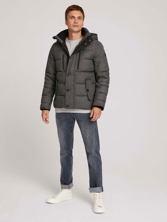 gesteppte Jacke - Männer - grey garment dye structure gesteppte Jacke - Männer - grey garment dye structure - 3 - TOM TAILOR
