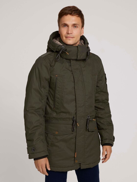 Parker with a hood - Men - Shadow Olive Parker with a hood - Men - Shadow Olive - 1 - TOM TAILOR