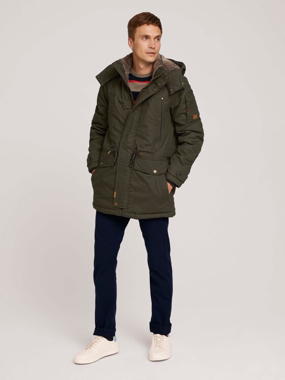 Parker with a hood - Men - Shadow Olive Parker with a hood - Men - Shadow Olive - 3 - TOM TAILOR