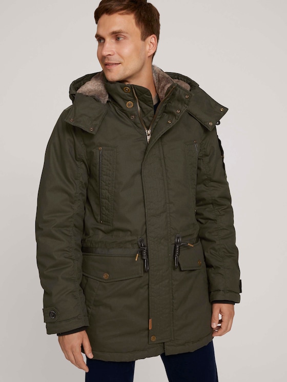 Parker with a hood - Men - Shadow Olive Parker with a hood - Men - Shadow Olive - 5 - TOM TAILOR