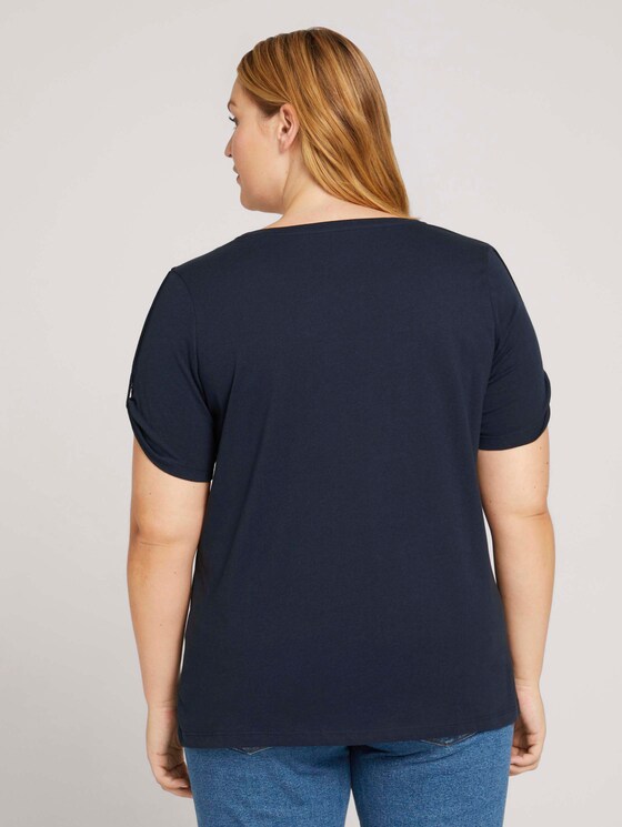 Plus - Print T-Shirt mit Bio-Baumwolle - Frauen - Sky Captain Blue Plus - Print T-Shirt mit Bio-Baumwolle - Frauen - Sky Captain Blue - 2 - My True Me