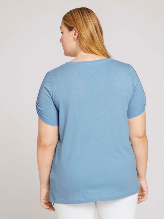 Plus - Print T-Shirt mit Bio-Baumwolle - Frauen - Summer Blue Plus - Print T-Shirt mit Bio-Baumwolle - Frauen - Summer Blue - 2 - My True Me