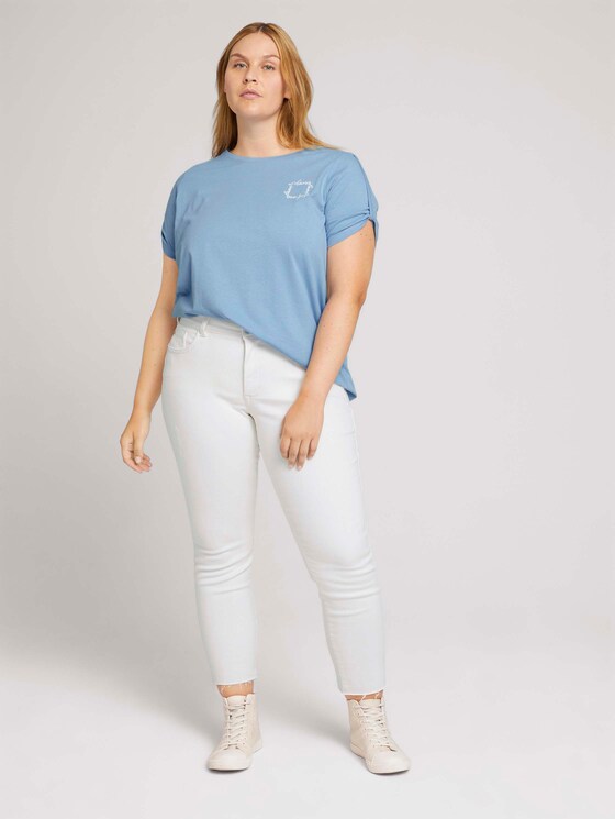 Plus - Print T-Shirt mit Bio-Baumwolle - Frauen - Summer Blue Plus - Print T-Shirt mit Bio-Baumwolle - Frauen - Summer Blue - 3 - My True Me