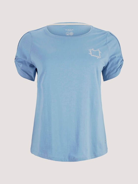 Plus - Print T-Shirt mit Bio-Baumwolle - Frauen - Summer Blue Plus - Print T-Shirt mit Bio-Baumwolle - Frauen - Summer Blue - 7 - My True Me