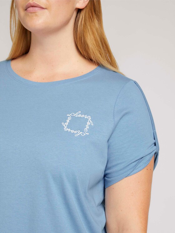 Plus - Print T-Shirt mit Bio-Baumwolle - Frauen - Summer Blue Plus - Print T-Shirt mit Bio-Baumwolle - Frauen - Summer Blue - 9 - My True Me