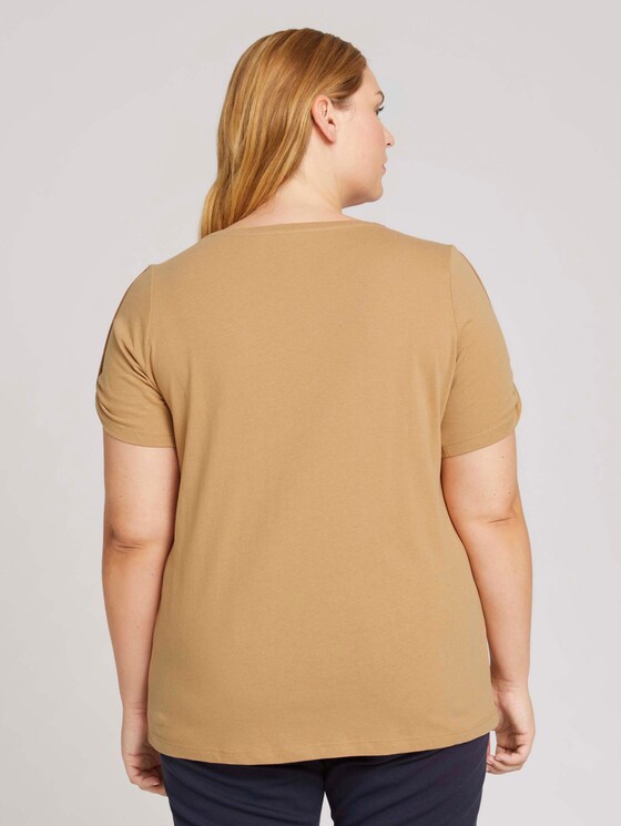Plus - Print T-Shirt mit Bio-Baumwolle - Frauen - soft caramel Plus - Print T-Shirt mit Bio-Baumwolle - Frauen - soft caramel - 2 - My True Me