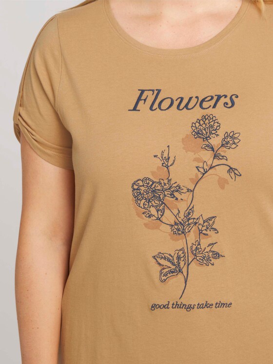 Plus - Print T-Shirt mit Bio-Baumwolle - Frauen - soft caramel Plus - Print T-Shirt mit Bio-Baumwolle - Frauen - soft caramel - 9 - My True Me