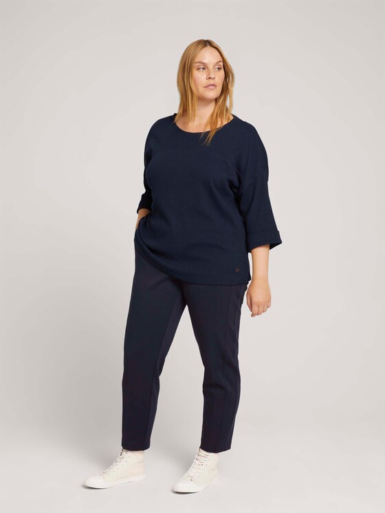 3/4-sleeved shirt with organic cotton - Women - Sky Captain Blue 3/4-sleeved shirt with organic cotton - Women - Sky Captain Blue - 3 - My True Me