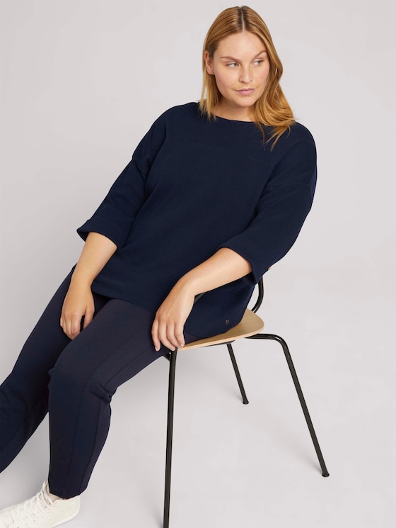 3/4-sleeved shirt with organic cotton - Women - Sky Captain Blue 3/4-sleeved shirt with organic cotton - Women - Sky Captain Blue - 5 - My True Me