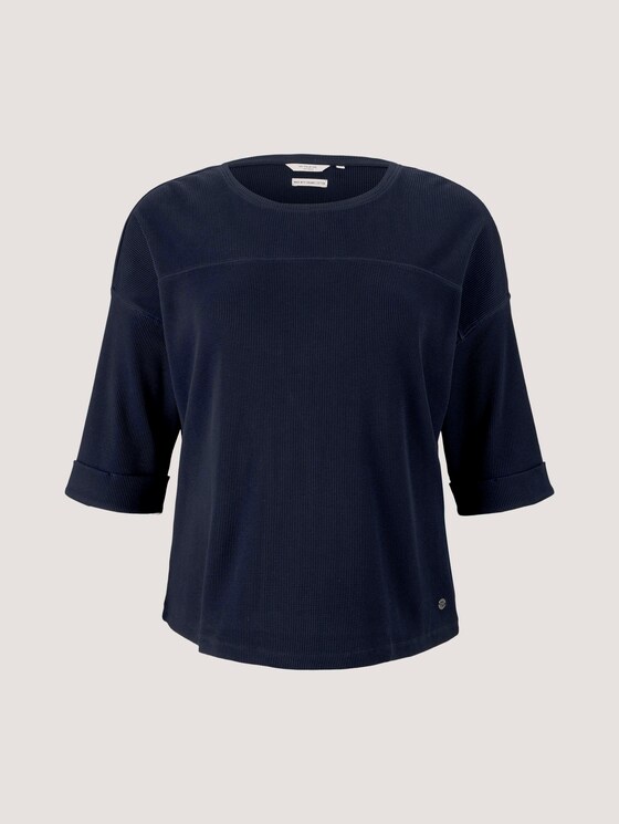 3/4-sleeved shirt with organic cotton - Women - Sky Captain Blue 3/4-sleeved shirt with organic cotton - Women - Sky Captain Blue - 7 - My True Me