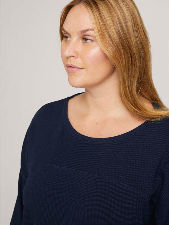 3/4-sleeved shirt with organic cotton - Women - Sky Captain Blue 3/4-sleeved shirt with organic cotton - Women - Sky Captain Blue - 9 - My True Me