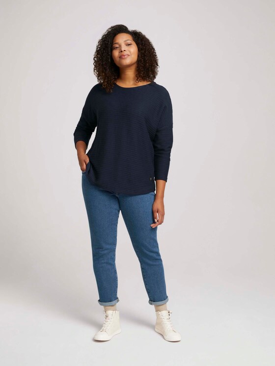 Plus - Shirt mit Fledermausärmeln - Frauen - Sky Captain Blue Plus - Shirt mit Fledermausärmeln - Frauen - Sky Captain Blue - 3 - My True Me