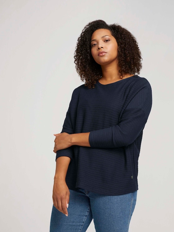 Plus - Shirt mit Fledermausärmeln - Frauen - Sky Captain Blue Plus - Shirt mit Fledermausärmeln - Frauen - Sky Captain Blue - 5 - My True Me