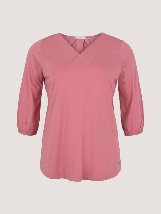 Curvy blouse met V-hals - Vrouwen - Dusty Rose Pink Curvy blouse met V-hals - Vrouwen - Dusty Rose Pink - 7 - My True Me